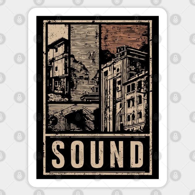 SOUND – Urban Silence & Resonance Poster Sticker by TuncGK